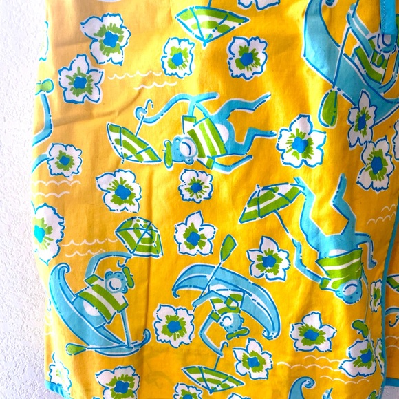 LILLY PULITZER Les Monkey Print Strapless Dress - White Label Beach Floral - Picture 7 of 14